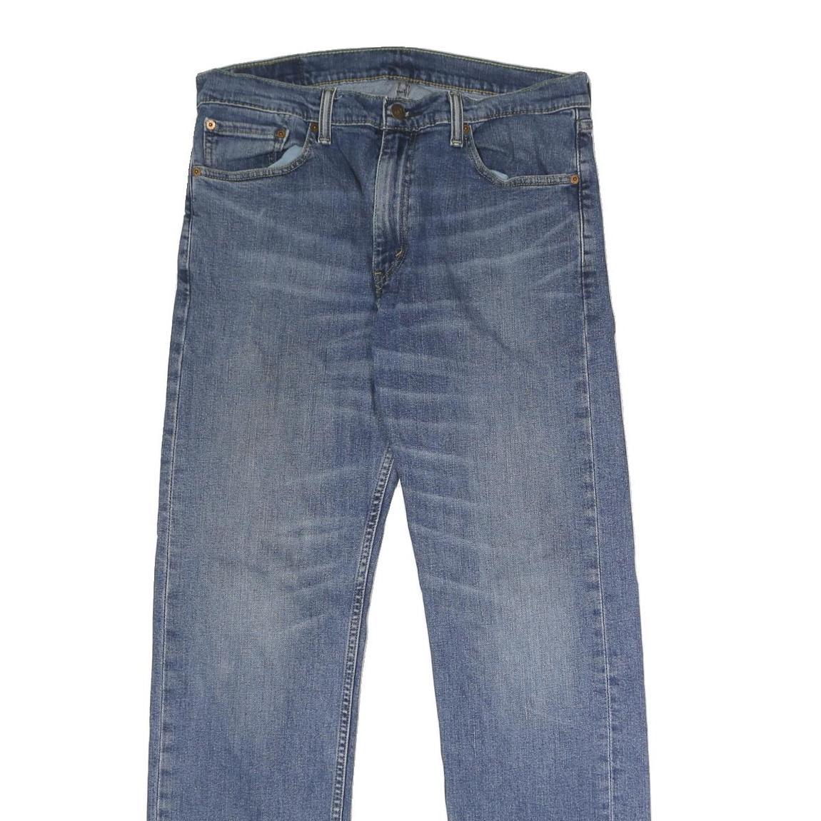 LEVI'S 505 Mens Regular Blue Denim Medium W33 L32 Zip Jeans Classic Straight Fit