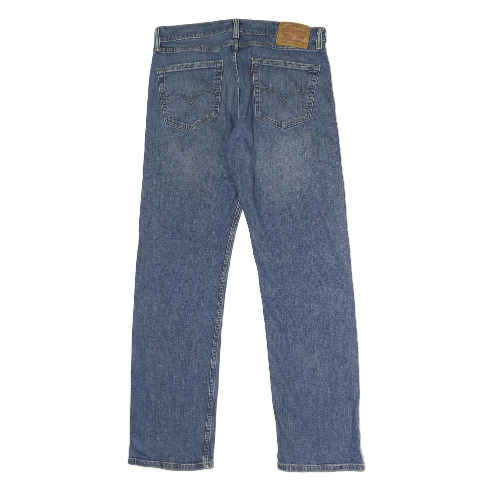 LEVI'S 505 Mens Regular Blue Denim Medium W33 L32 Zip Jeans Classic Straight Fit