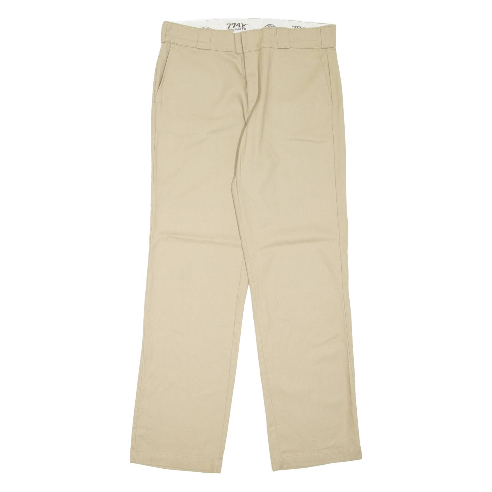 DICKIES 774F Workwear Womens Trousers Beige Regular Straight W34 L31