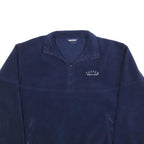 LA LOVING Mens Navy Blue Sports Gear Zip Jacket L Polyester Plain Casual