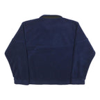 LA LOVING Mens Navy Blue Sports Gear Zip Jacket L Polyester Plain Casual