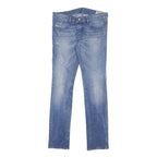 DIESEL Womens Slim Blue Denim Light Wash Jeans W28 L30 Studded Pocket Detail