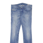 DIESEL Womens Slim Blue Denim Light Wash Jeans W28 L30 Studded Pocket Detail