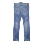 DIESEL Womens Slim Blue Denim Light Wash Jeans W28 L30 Studded Pocket Detail