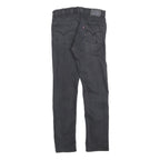 LEVI'S 502 Boys Jeans Black Slim Skinny Denim Medium W28 L30 Zip Cotton Blend
