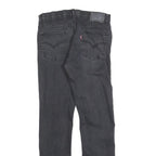 LEVI'S 502 Boys Jeans Black Slim Skinny Denim Medium W28 L30 Zip Cotton Blend