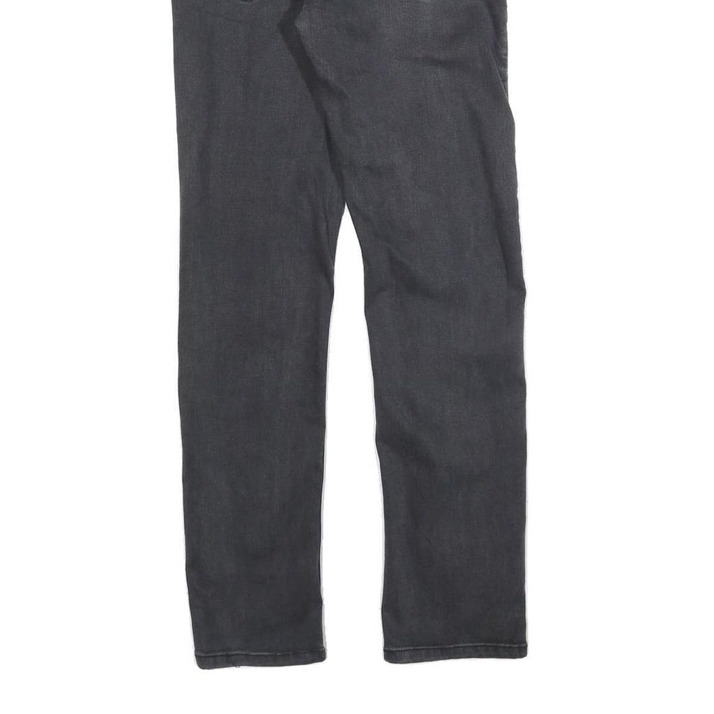 LEVI'S 502 Boys Jeans Black Slim Skinny Denim Medium W28 L30 Zip Cotton Blend