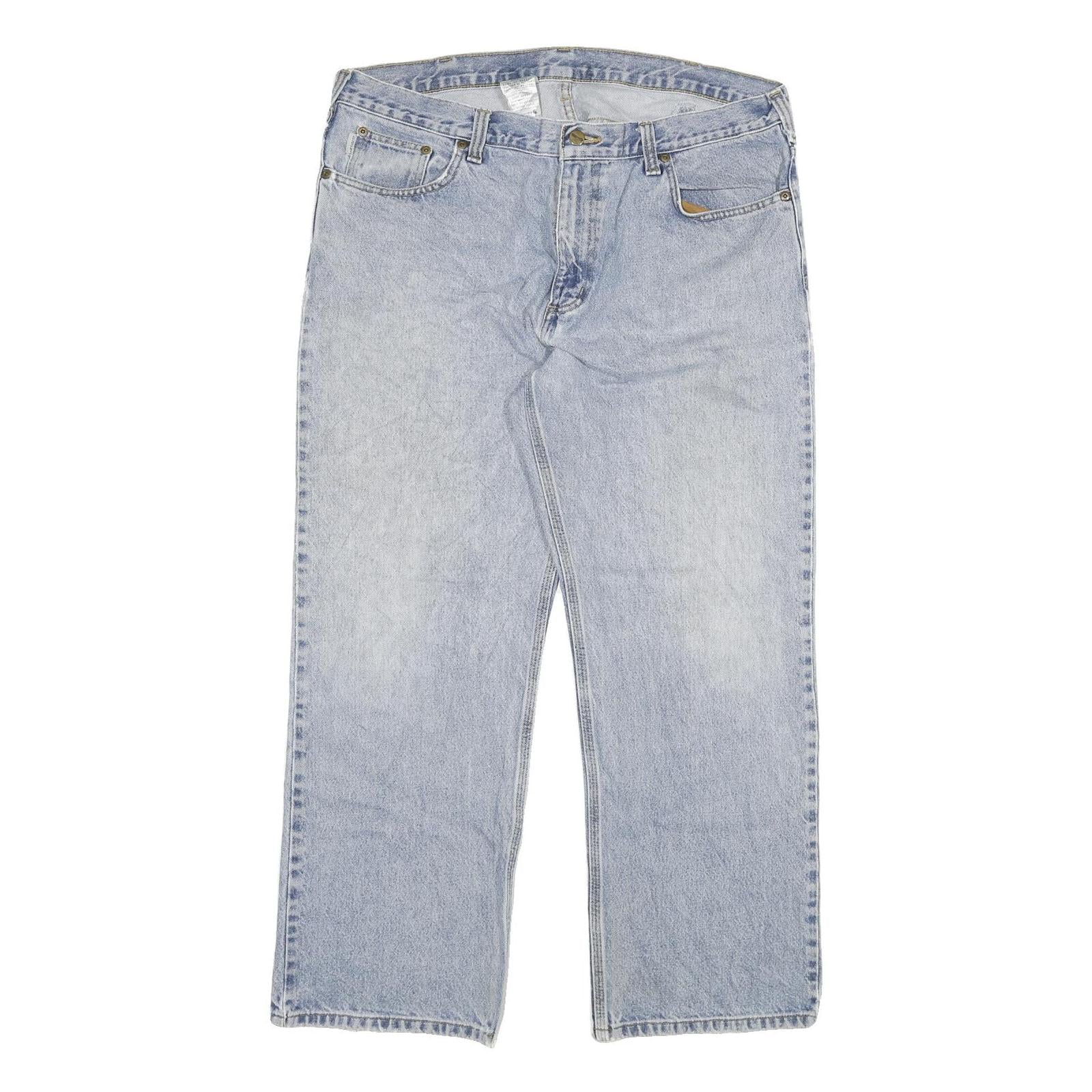 CARHARTT Mens Jeans Blue Loose Straight Denim Light W40 L30 Casual Workwear