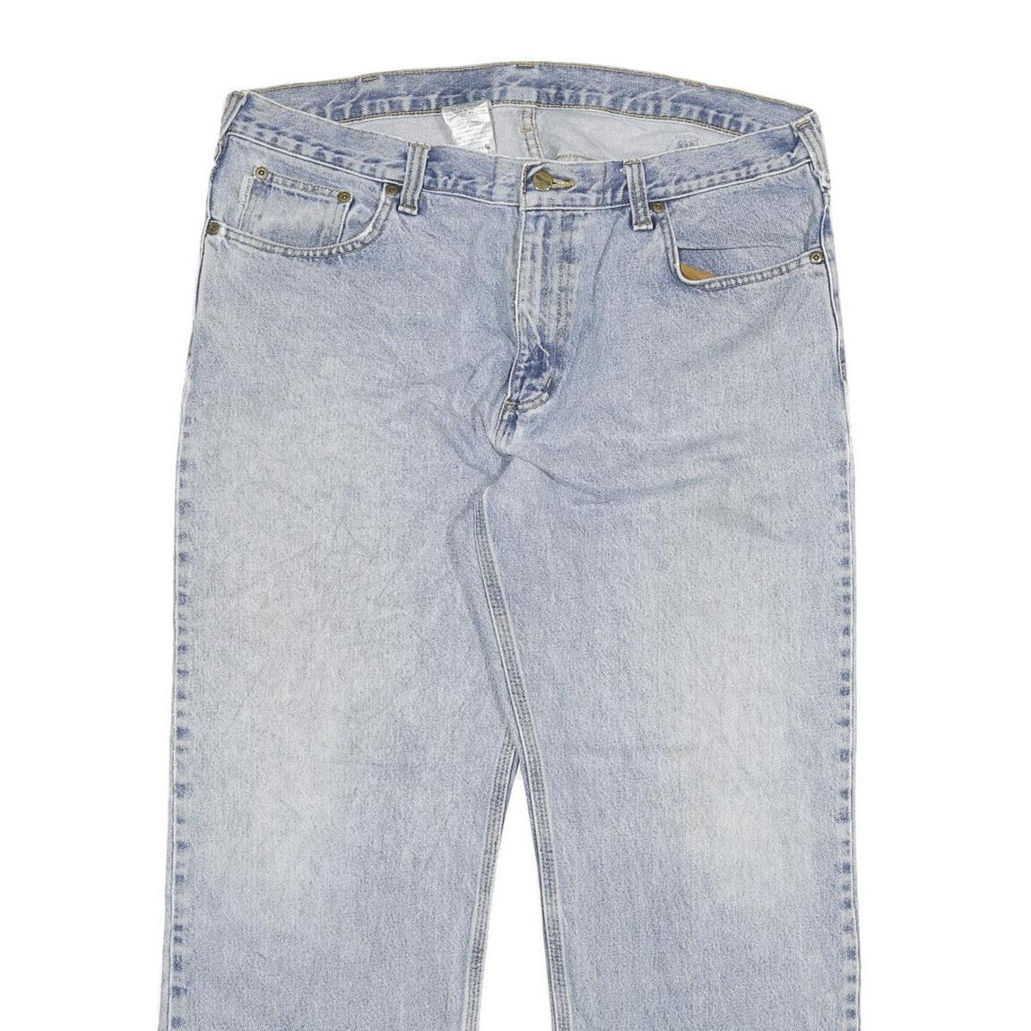 CARHARTT Mens Jeans Blue Loose Straight Denim Light W40 L30 Casual Workwear