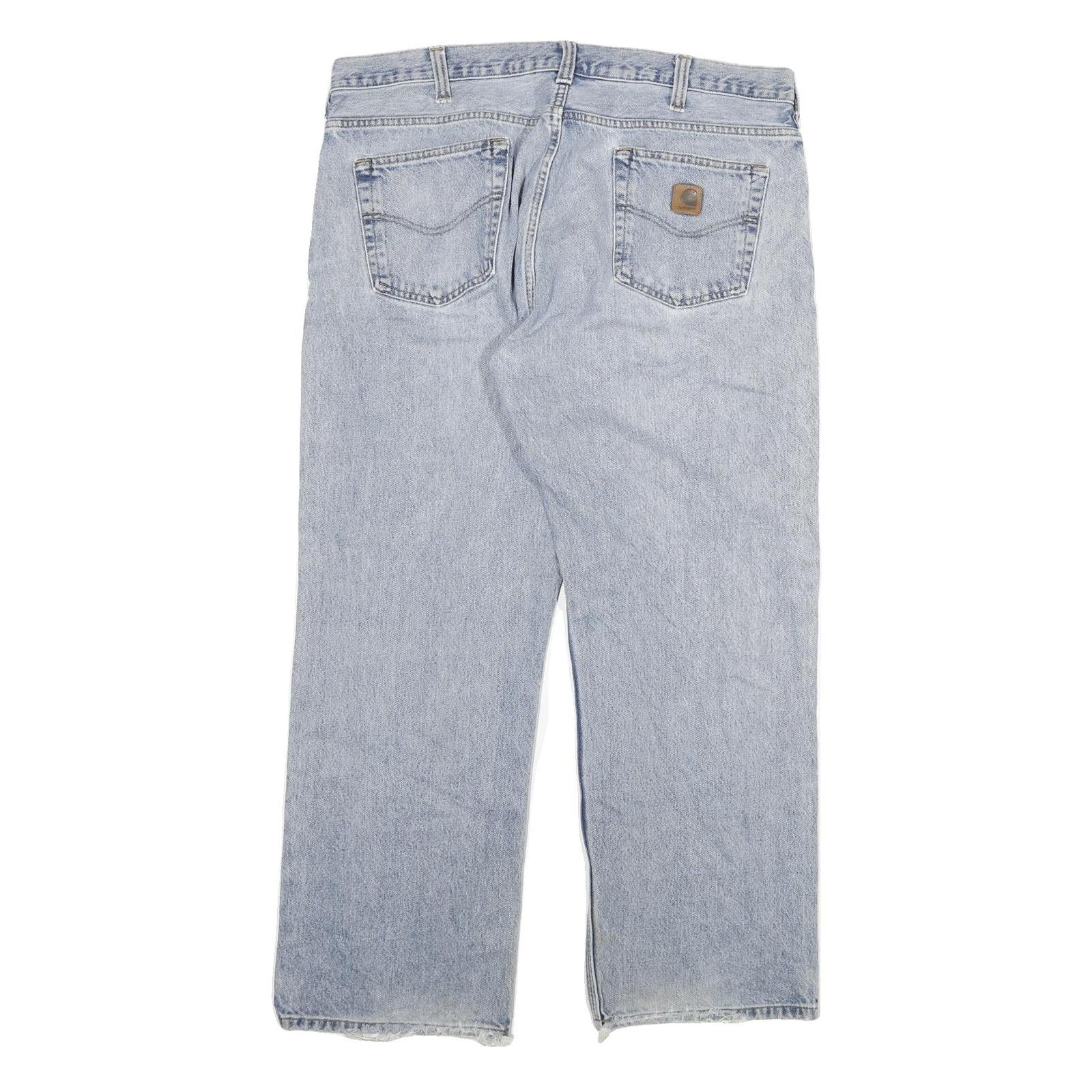 CARHARTT Mens Jeans Blue Loose Straight Denim Light W40 L30 Casual Workwear