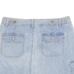 GLORIA VANDERBILT Womens Blue Denim Mini Skirt Cotton Blend Cargo XL Button