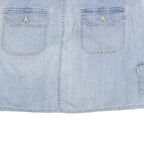 GLORIA VANDERBILT Womens Blue Denim Mini Skirt Cotton Blend Cargo XL Button