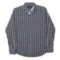TOMMY HILFIGER Mens Blue Check Shirt M Button Down Collar Long Sleeve Cotton