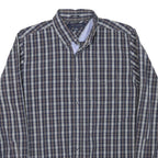 TOMMY HILFIGER Mens Blue Check Shirt M Button Down Collar Long Sleeve Cotton