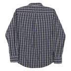 TOMMY HILFIGER Mens Blue Check Shirt M Button Down Collar Long Sleeve Cotton