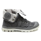 PALLADIUM Baggy Canvas Womens Ankle Boots Black & Grey UK 3.5 Casual Outdoor