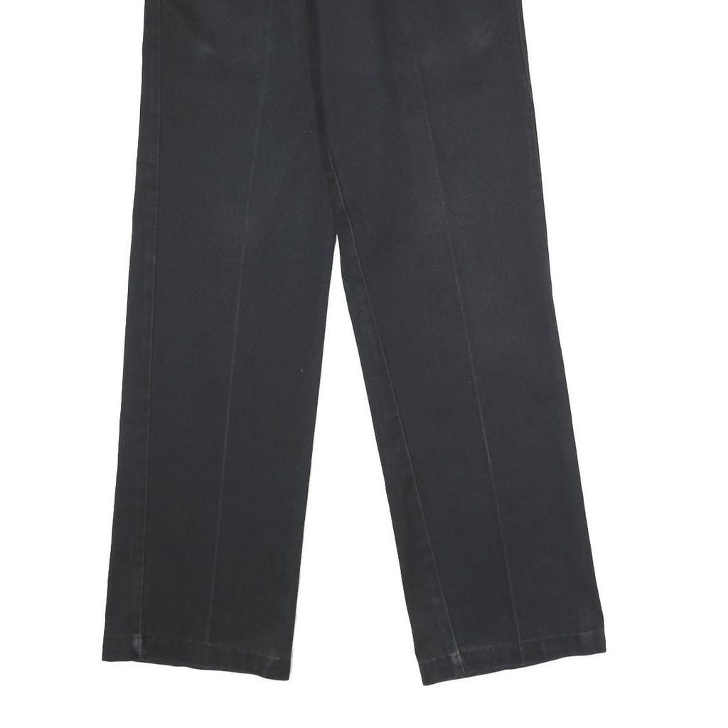 DICKIES Mens Polyester Blend Black Classic Straight Trousers W30 L32 Workwear