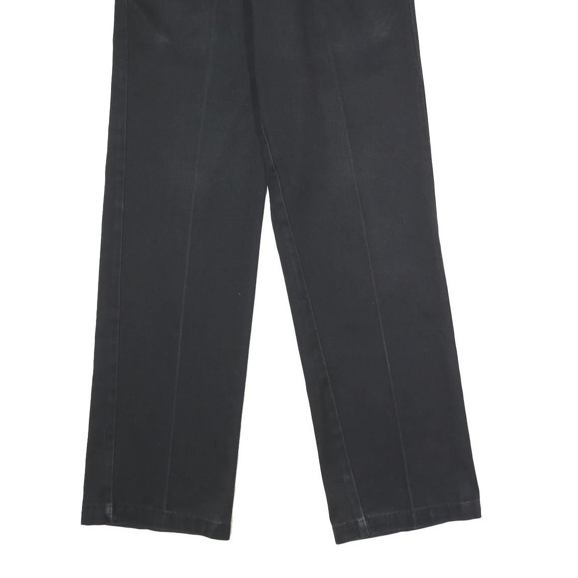 DICKIES Mens Polyester Blend Black Classic Straight Trousers W30 L32 Workwear