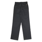 DICKIES Mens Polyester Blend Black Classic Straight Trousers W30 L32 Workwear