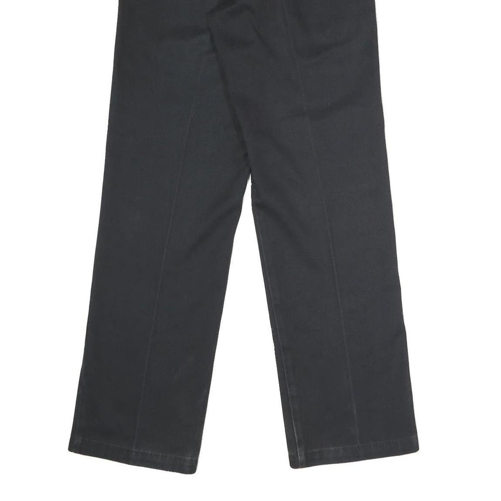 DICKIES Mens Polyester Blend Black Classic Straight Trousers W30 L32 Workwear