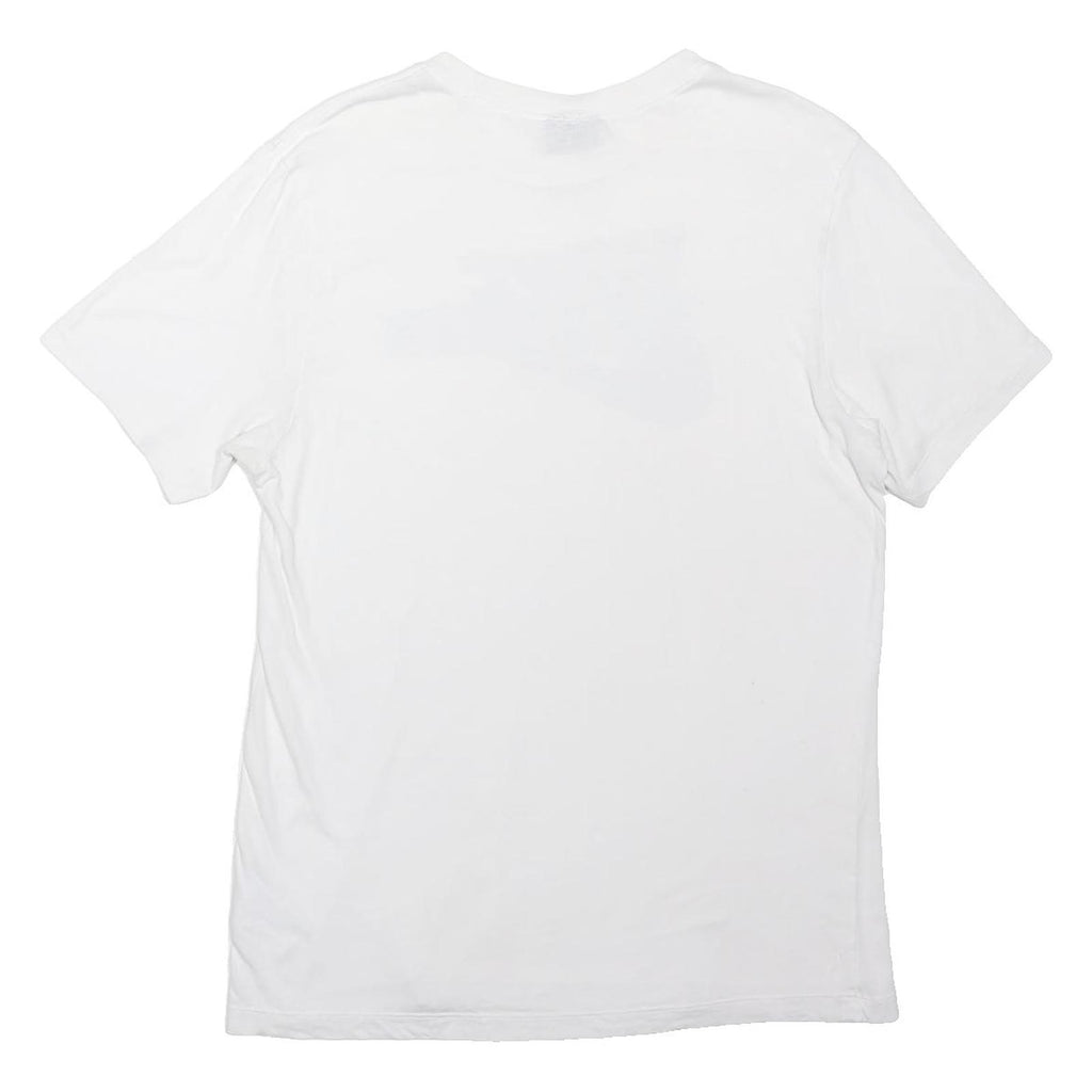 NIKE Mens White Graphic T-Shirt M Short Sleeve Crew Neck Casual Cotton