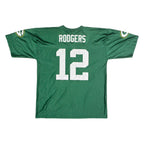 NFL Green Bay Packers Home #12 Rodgers Mens Jersey Green USA V-Neck XL