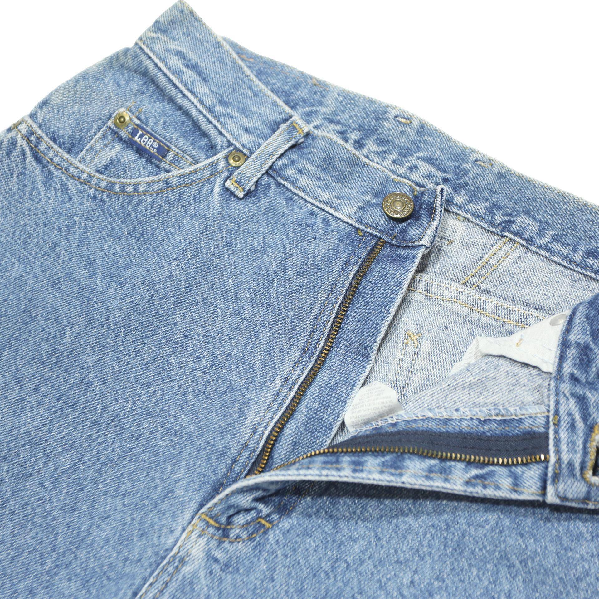 LEE Mens Relaxed Cotton Denim Light Blue Jeans W28 L28 Classic Zip Closure