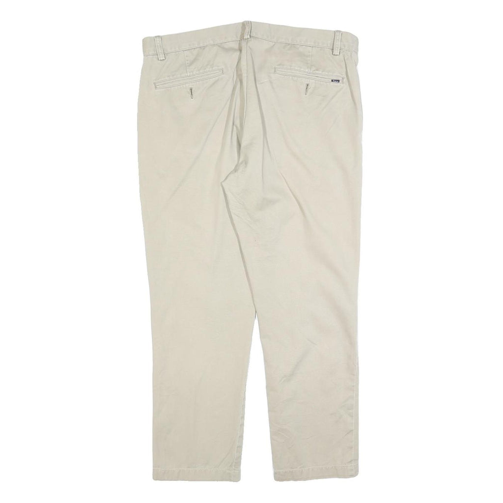 POLO RALPH LAUREN Mens Cotton Blend Beige Regular Fit Straight Leg Trousers W34