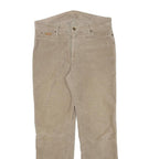 WRANGLER Mens Beige Cotton Blend Regular Straight Trousers W32 L28 Casual