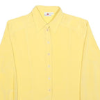 PARK LANE Womens Yellow Shirt Long Sleeve Point Collar L Lightweight