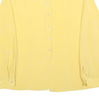 PARK LANE Womens Yellow Shirt Long Sleeve Point Collar L Lightweight