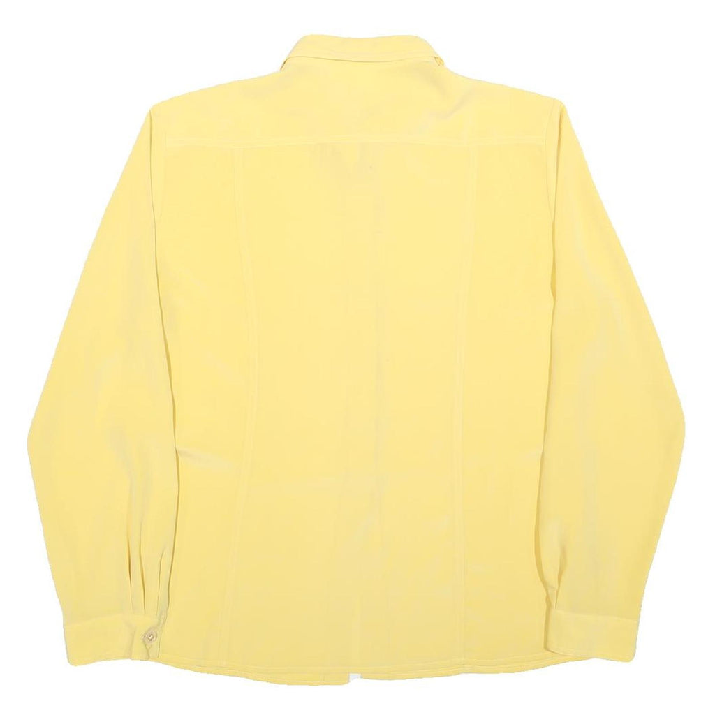 PARK LANE Womens Yellow Shirt Long Sleeve Point Collar L Lightweight