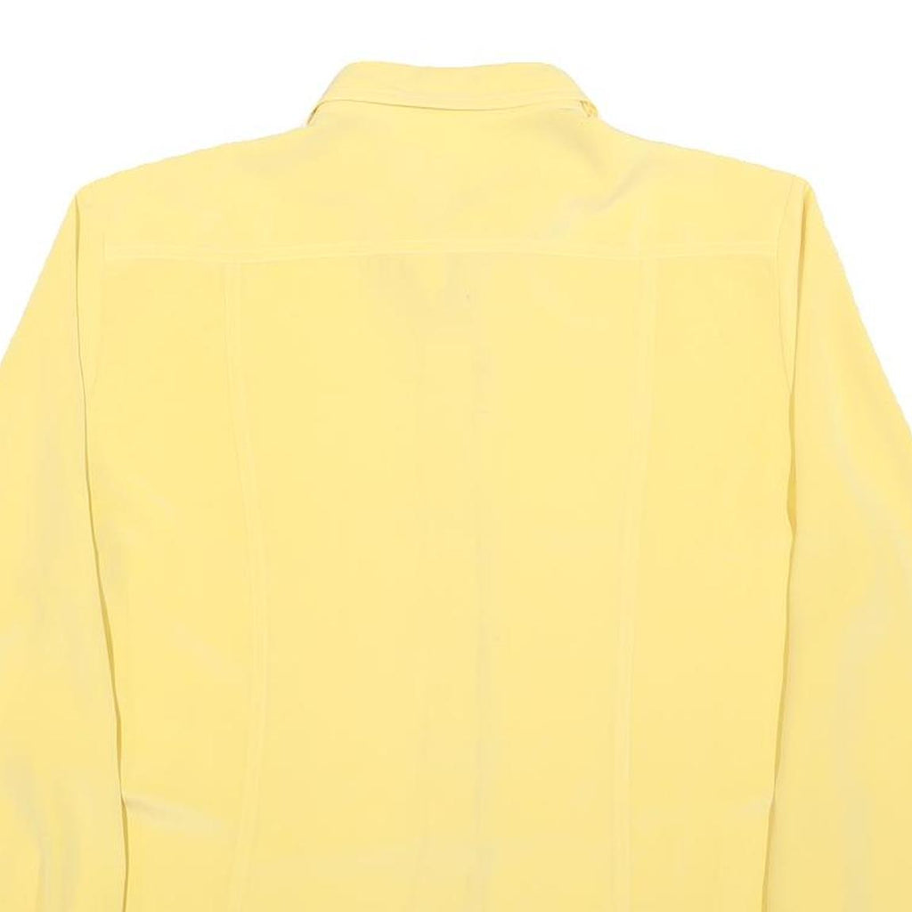 PARK LANE Womens Yellow Shirt Long Sleeve Point Collar L Lightweight