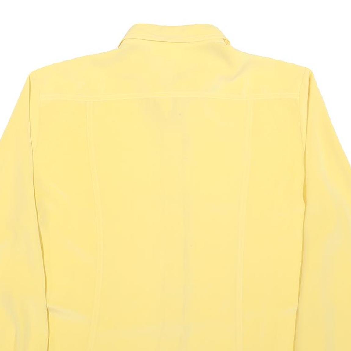 PARK LANE Womens Yellow Shirt Long Sleeve Point Collar L Lightweight