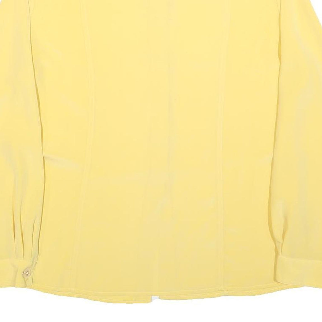 PARK LANE Womens Yellow Shirt Long Sleeve Point Collar L Lightweight