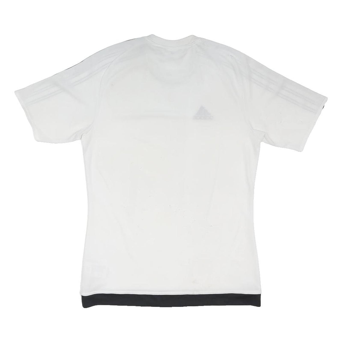 ADIDAS Mens White & Black Sports T-Shirt S Short Sleeve Crew Neck Performance