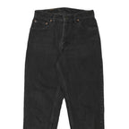 LEVI'S Womens Black Relaxed Straight Denim Light W27 L26 Painted Pocket Jeans