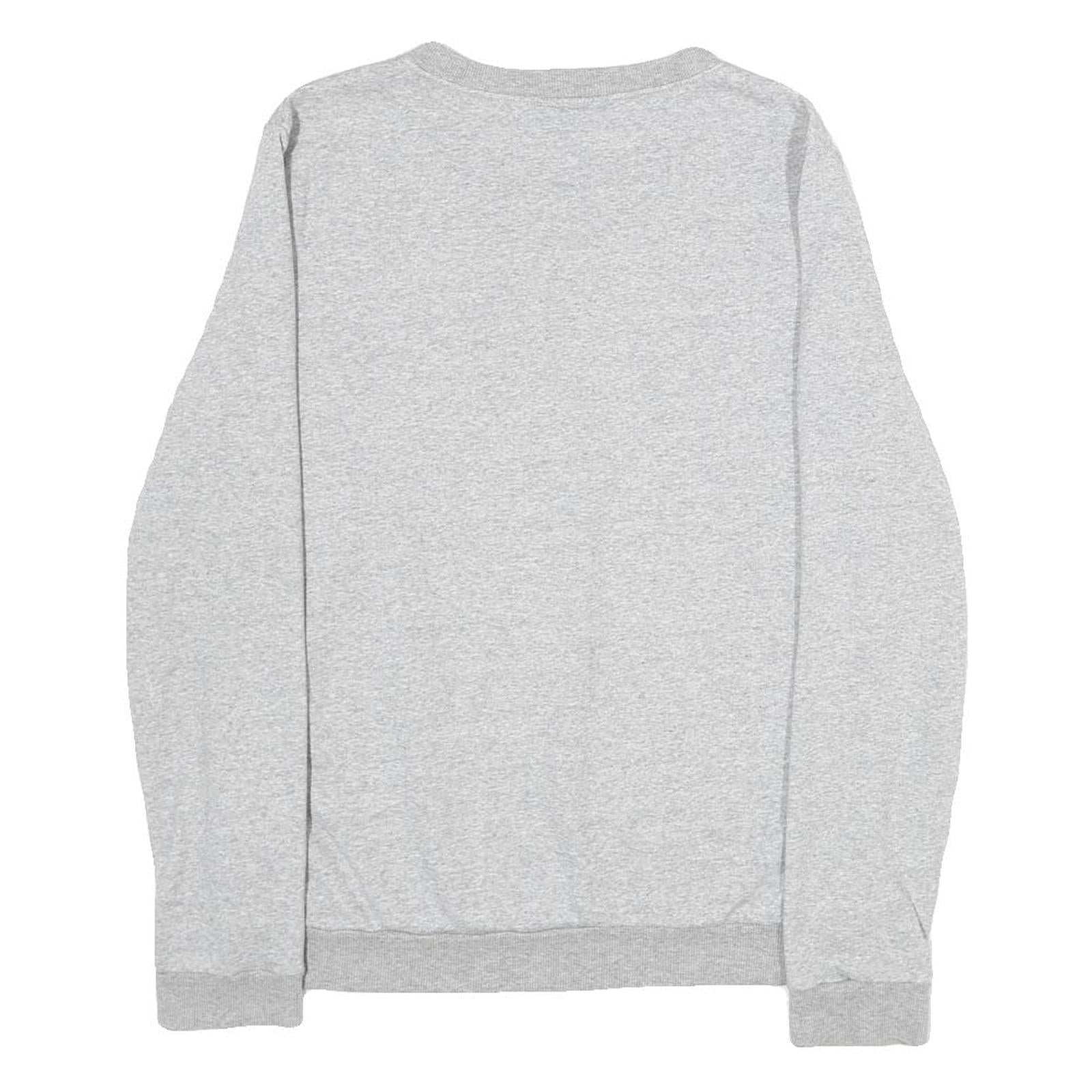 ADIDAS Womens Grey Sweatshirt Crew Neck S Cotton Blend Casual Pullover