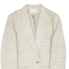 PENDLETON Womens Cream & Beige Check Wool Button Jacket L Woven Classic