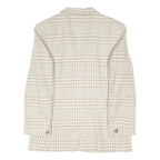 PENDLETON Womens Cream & Beige Check Wool Button Jacket L Woven Classic