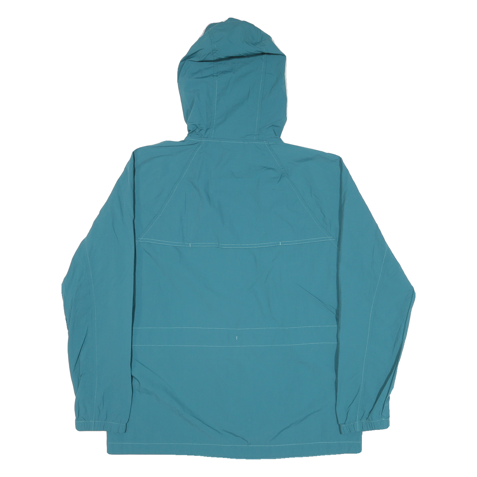 ASICS Womens Blue & White Hooded Nylon Jacket M Zip Lightweight Sportswear