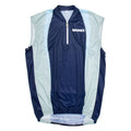 BRUNEX Cycling Mens Jersey Blue Sleeveless 1/4 Zip 2XL