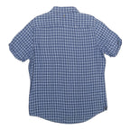 PME LEGEND Mens Blue Checked Shirt L Casual Cotton Short Sleeve Summer