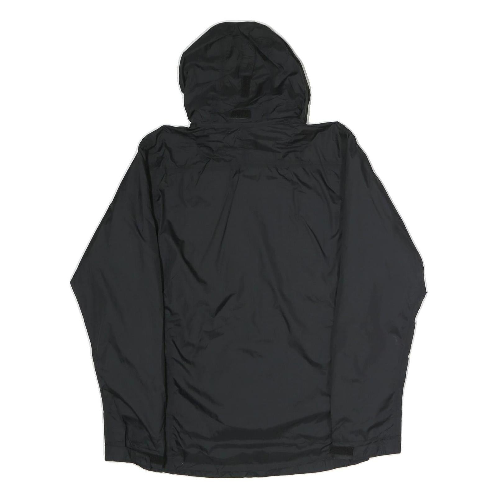 ADIDAS Mens Black Track & Field Jacket S Polyester Zip Hooded Plain Sportswear