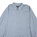 DOCKERS Mens Blue 2XL Cotton Blend Plain Long Sleeve Shirt Button Collar