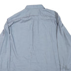 DOCKERS Mens Blue 2XL Cotton Blend Plain Long Sleeve Shirt Button Collar