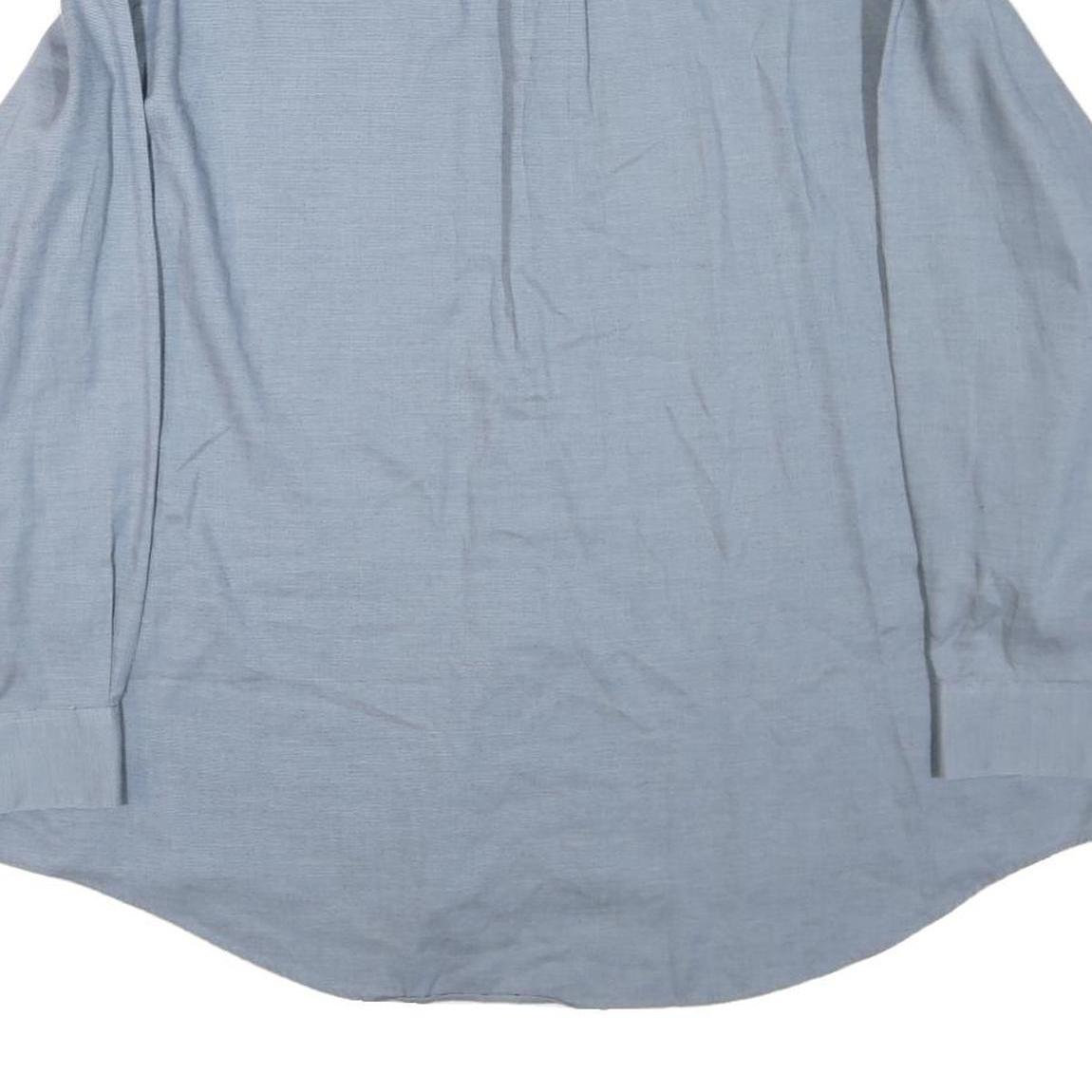 DOCKERS Mens Blue 2XL Cotton Blend Plain Long Sleeve Shirt Button Collar