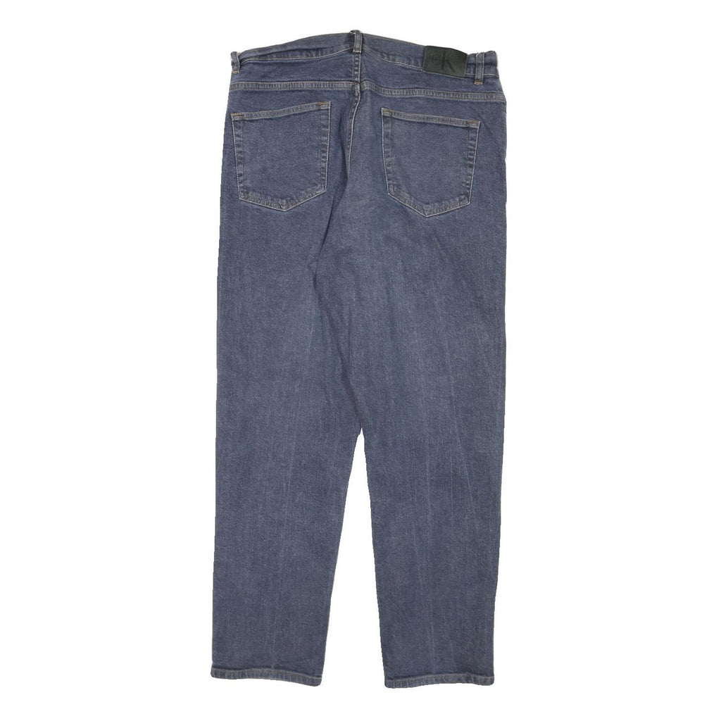 CALVIN KLEIN JEANS Womens Blue Slim Skinny Denim Medium W32 L27 Cotton Blend Zip