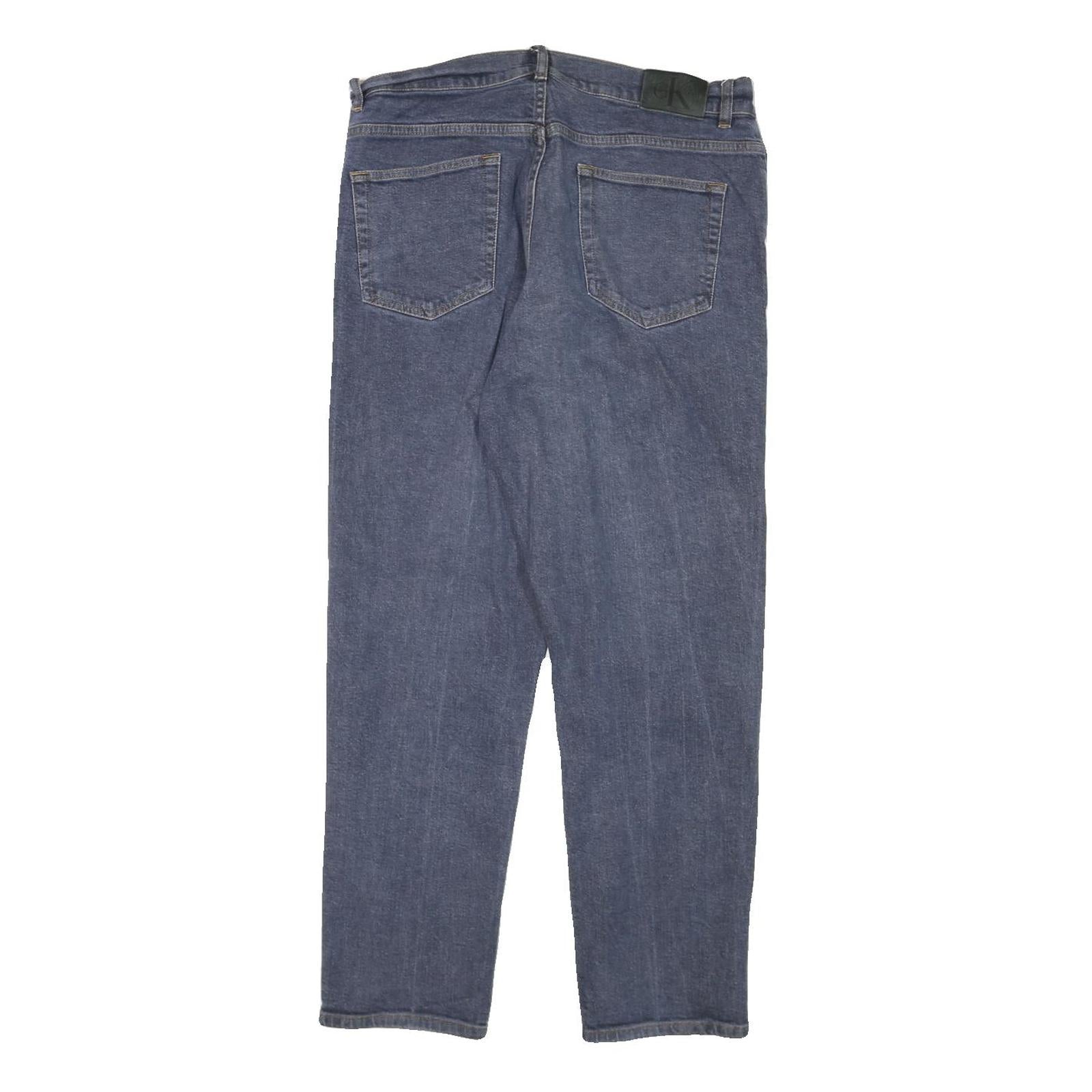 CALVIN KLEIN JEANS Womens Blue Slim Skinny Denim Medium W32 L27 Cotton Blend Zip