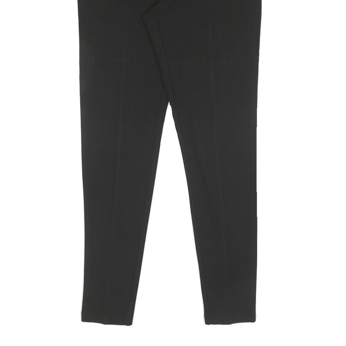 CALVIN KLEIN Womens Black Cotton Slim Straight Trousers W27 L28 Elegant Casual